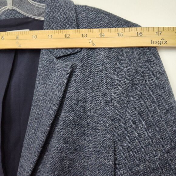 Loft Blazer Women's Size 6 Dark Blue One Button Collared Lined Long Sleeves - Picture 3 of 9